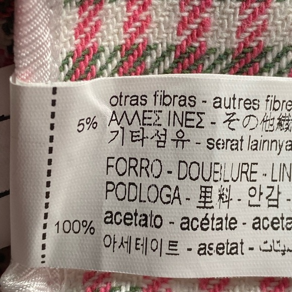 NWT. Zara Pink/White Houndstooth Skort. Size L. - Picture 8 of 10